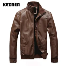 Kezrea мужские ПУ куртки пальто мотоциклетные кожаные куртки мужские осень весна искусственная кожаная мужская одежда повседневная одежда Большие размеры