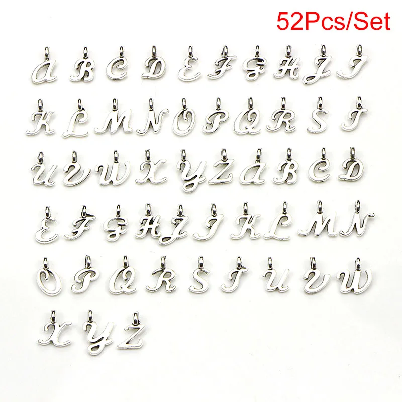 

52pcs/Set Ancient Letters Fit For DIY Gift Charm Leather Wristband for Women Men DIY Bracelet Belt Necklace Jewelry Making
