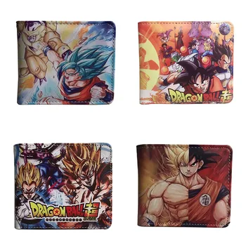 

Japanese Animation Dragon Ball Z Short Wallet High Quality Leather Men Folded Wallet Student Card Wallet Coin Pocket Money Purse