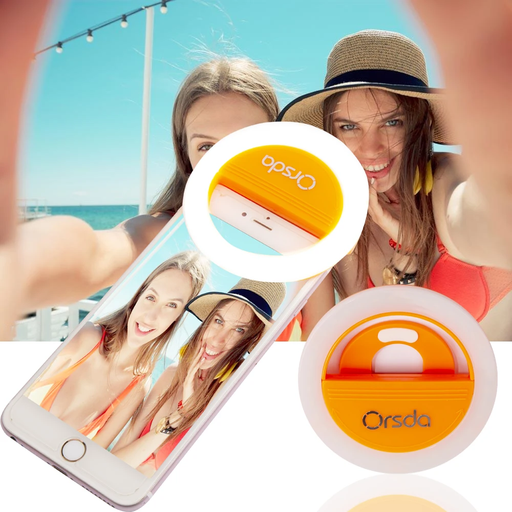 

Orsda Usb Charging Selfie Ring LED Mobile Phone Light Cell Phone Lens Ring Light LED Sefie Lamp Ring Flash Lens for Iphone Samsu