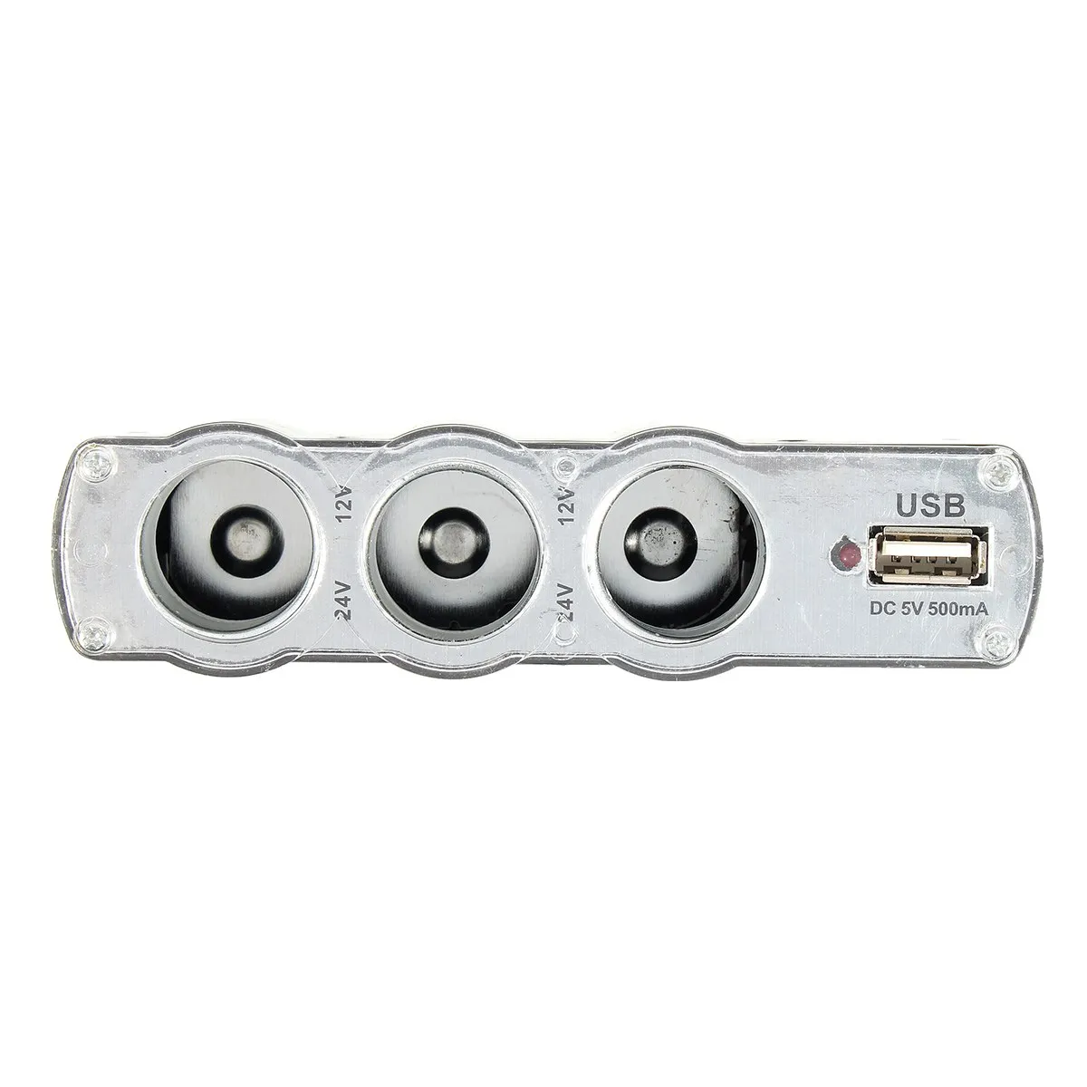 Автомобильный 3 полосный разветвитель прикуривателя USB адаптер зарядное