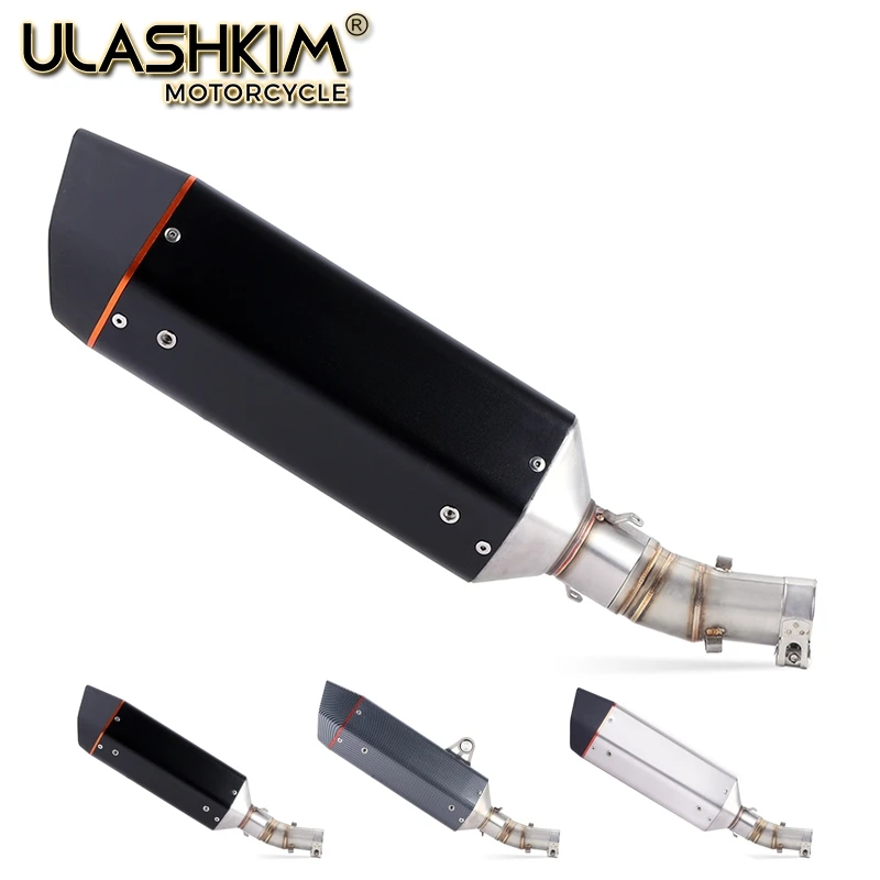 

ER 6N 6F Motorcycle Exhaust Muffler Middle Link Pipe Full System Slip On For kawasaki ER6N ER6F NINJA650R 2012-2016 DB KILLER