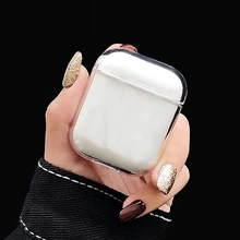 Жесткие ПК-Чехлы для AirPods 2-й Прозрачный чехол для наушников для Apple Air Pods 1 коробка для зарядки кристально чистый чехол для Airpods2 чехол
