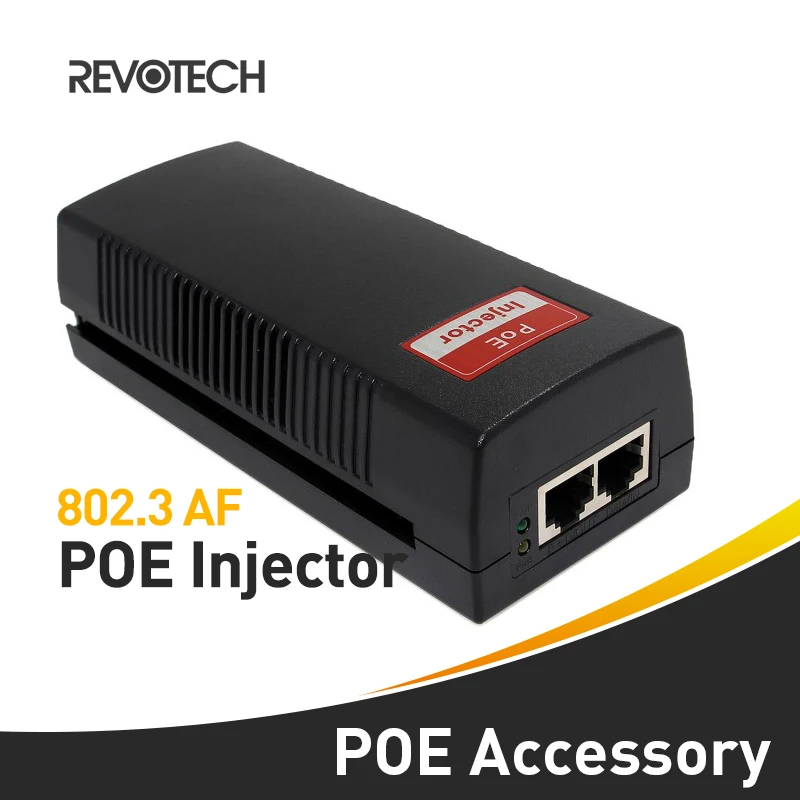 

POE Injector IEEE 802.3af 10/100Mbps Power Supply Input 100V-240V Output 48V-56V