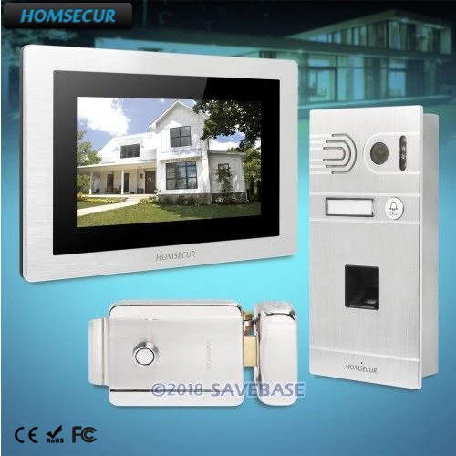 

HOMSECUR 7" Wired Video Door Phone Intercom System with Motion Detection and Electric Lock+Keys Included BC061-S + BM714-S