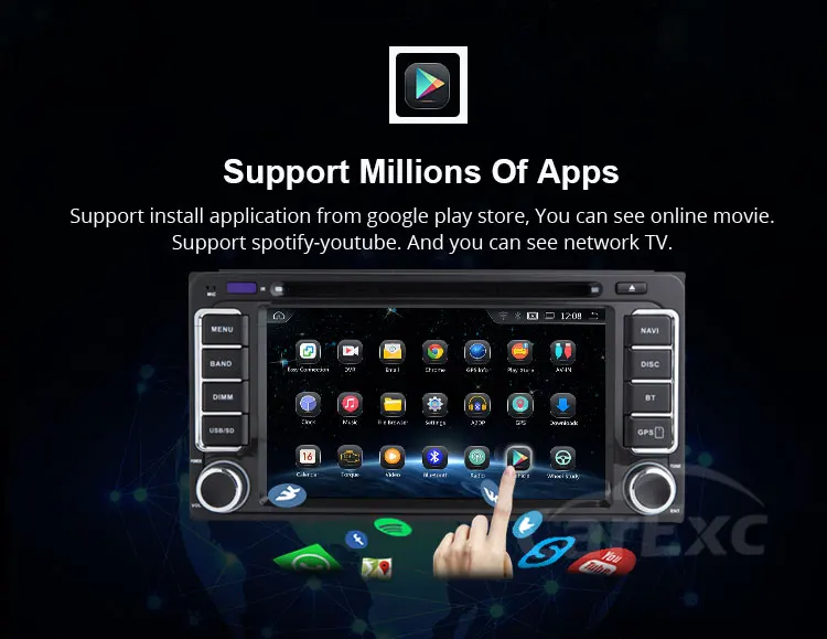 Clearance CarExc Android 9.0 OS Octa Core For Toyota Old Prado RAV4 Radio 2 Din Universal Car DVD Player With GPS Navigation 100mm*200mm 24