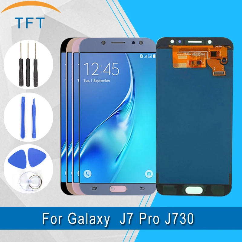 

TFT For Galaxy J7 2017 LCDs For Samsung Galaxy J7 Pro 2017 J730F Assembly LCD With digitizer J7 Pro 2017 LCD brightness adjust