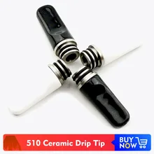 Кварцевый Banger 1 шт. 510 керамический капельный наконечник мундштук для V8 ребенка Rta танк распылитель капельного наконечника 510