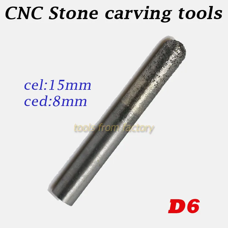 D6 8*15mm granite stone knives CNC stone carving bits engraving tools  cutter - AliExpress