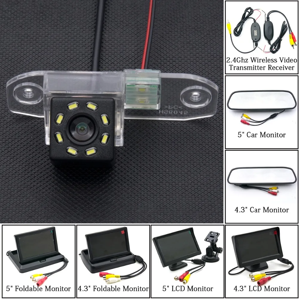 8LED Автомобильная камера заднего вида резервного копирования " Парковка ЖК-дисплей монитор Беспроводной для Volvo S80L S60L S40L S80 S60 S40 V40 V50 V60 V70 XC90 XC60