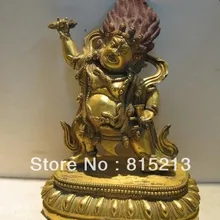 Bi00101 " Тибет Лхаса Фейн чистая Бронзовый 24 К Золото Ваджрапани правоохранительных органов Статуя Будды