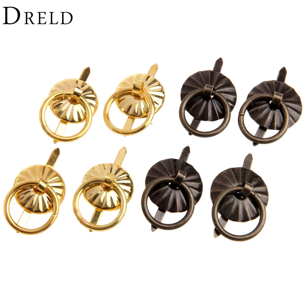 4Pcs Antique Bronze/Gold Knobs and Handles Furniture Knobs