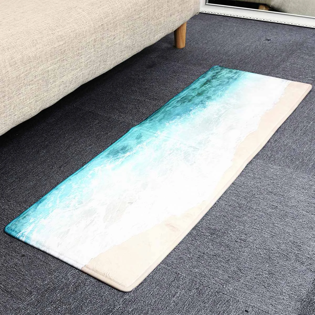 Sea Beach Area Rug For Living Room Bedroom Carpets Bedside Rugs Anti-slip Carpets For Children Kitchen Mats Kids Rug