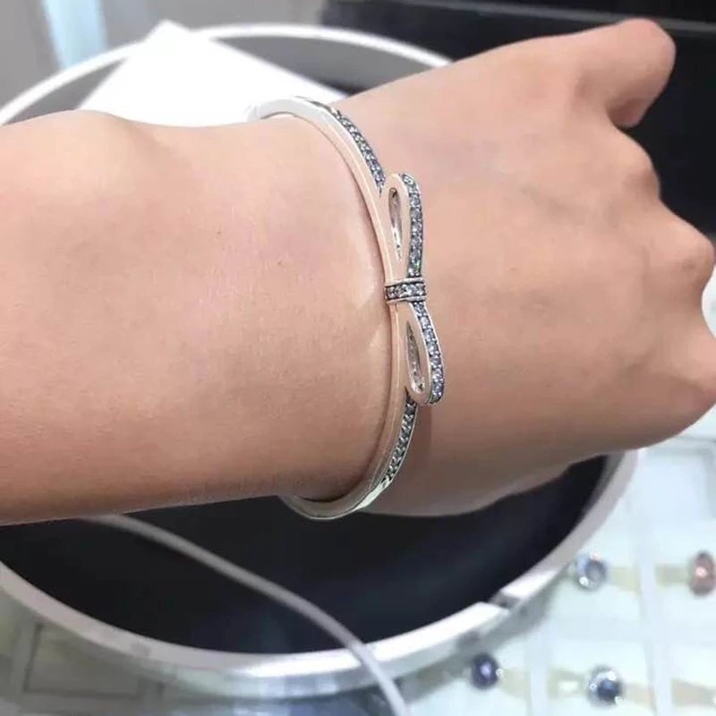 TOGORY новые серебряные в форме банта, мелкие браслеты Pulseira, ювелирные изделия, очаровательные браслеты и браслеты для женщин, подарок