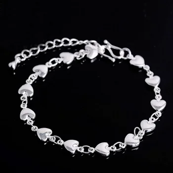 

Women Bracelet Fashion Jewelry Flat Snake Bone Bracelet & Bangle Charm Bangle Heart To Heart Bracelet