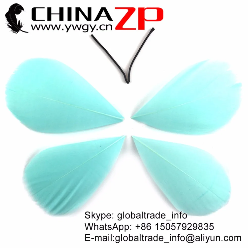 

Yiwu ZP Crafts Co., Ltd дешево оптом 100 шт./лот Размер 3-7 см Красивые окрашенные бледно-голубые натуральные гусиные перья