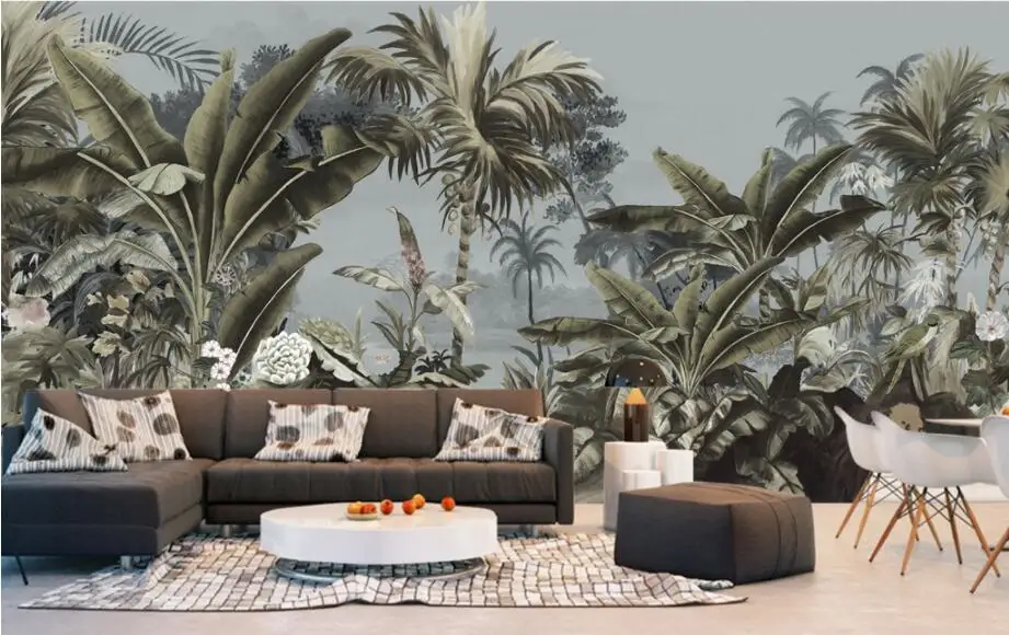 Beibehang пользовательские 3D фото обои Европейский ретро ручная роспись тропический лес Фреска ТВ фон обои домашний декор
