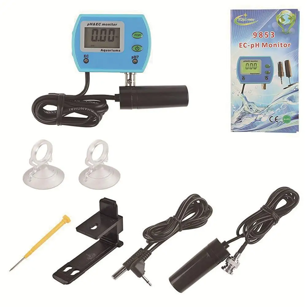 

Smart Sensor 2-in-1 PH / EC Aquarium PH Meter High Precision Acidimeter Drinking Water Quality Tester Temperature Backlight