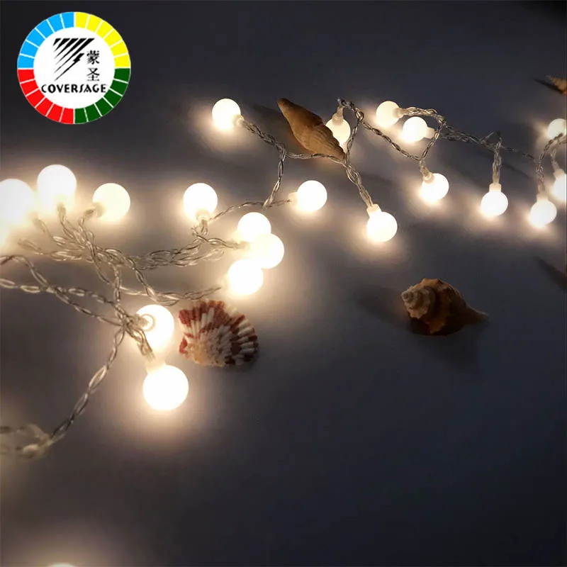 Coversage 6M 40 Led Christmas Tree Garland String Xmas Decoration Outdoor Ball Curtain Navidad Curtain Fairy Holiday Lights Coversage 6M 40 Led Christmas Tree Garland String Xmas Decoration Outdoor Ball Curtain Navidad Curtain Fairy Holiday Lights