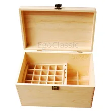 Деревянный ящик для хранения эфирных масел 56 отверстий Bilayer многофункциональные из натуральной древесины сосны настраиваемые без краски