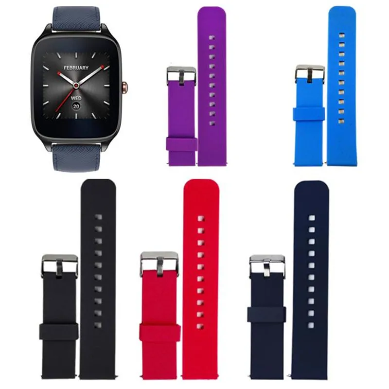 Watch band 22mm Sports Silicone Watch Band Strap Fitness for ASUS ZenWatch 2 Smart Watch Cand