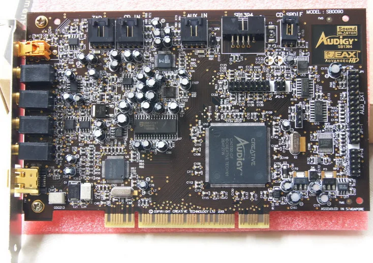 Оригинальная разборка, для звуковой карты Creative Sound Blaster Audigy SB0090 PCI 5,1, работает хорошо