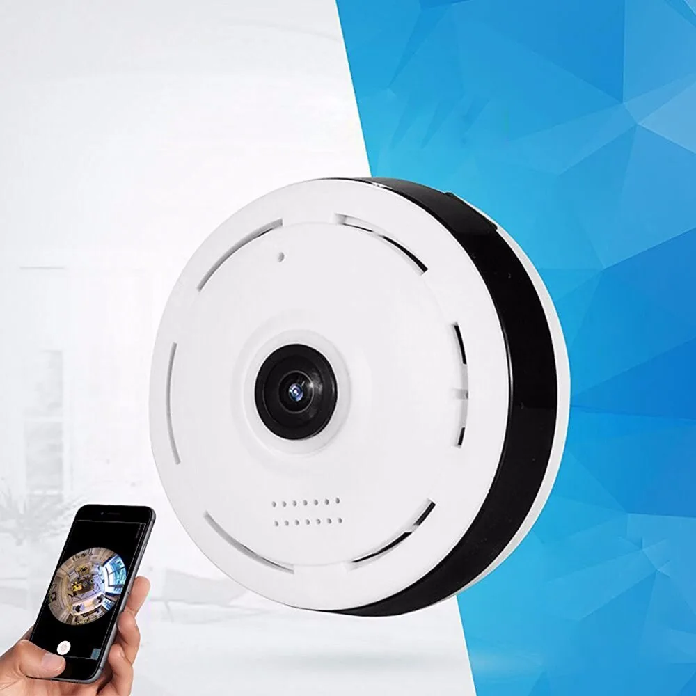 SmartYIBA WIFI Smart Security Camera Fish-Eye Lens Wireless IP camera 360 View Panoramic Video Recording IR night Vision Monitor