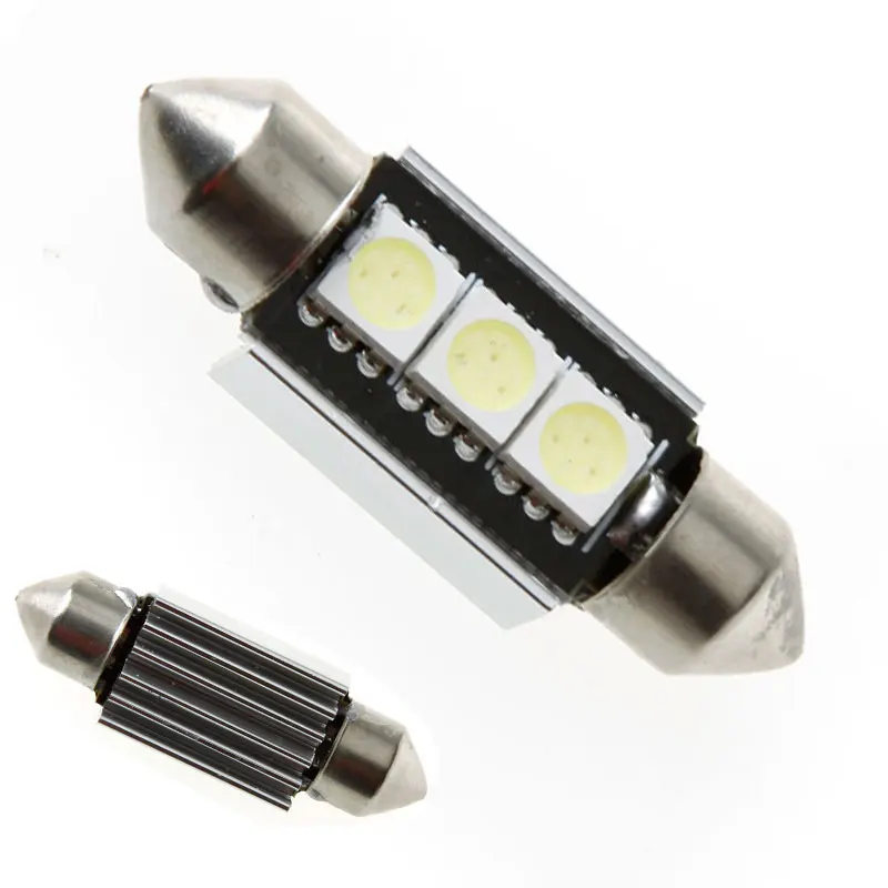 Универсальная Светодиодная лампа Canbus 37 мм 3 5050 SMD для стайлинга автомобиля белая