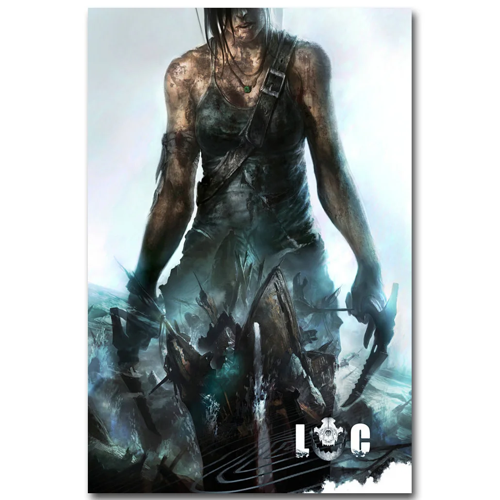 Lara Croft - Rise Of The Tomb Raider художественный постер из шелковой ткани с принтом 13x20 дюймов