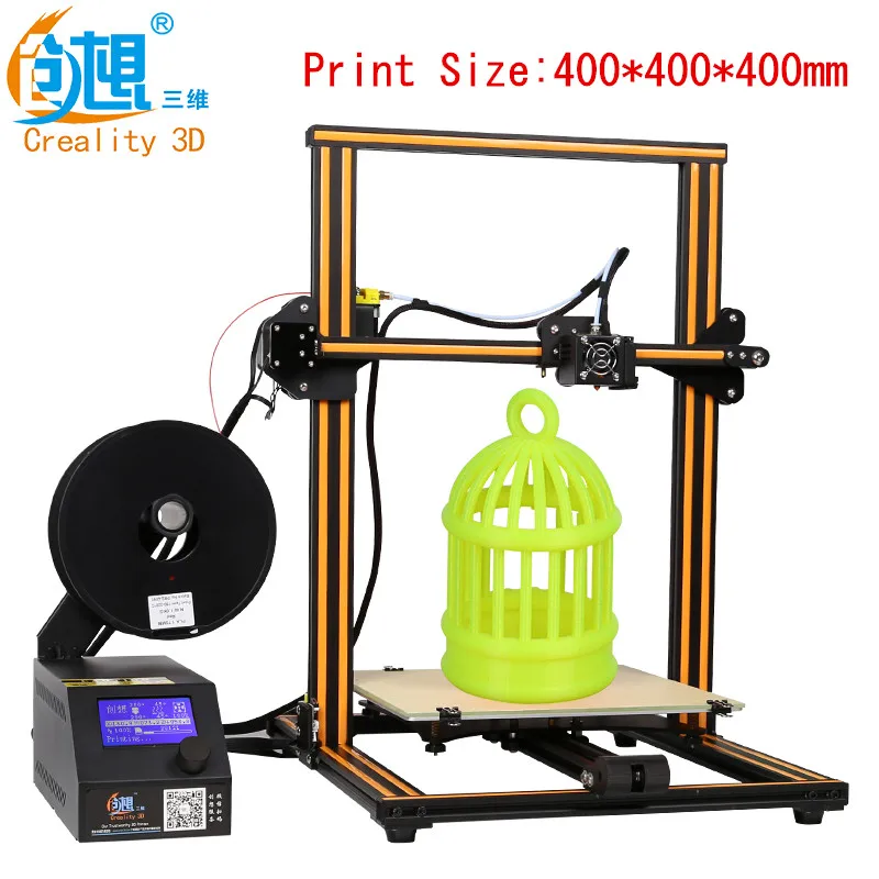 

2017 Max Size 400*400*400mm Creality CR10 Series 3D Printer With LCD Screen High Precisio With 1.75mm 3D Filament Free Shipping