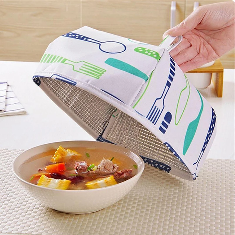 Kitchen Dining Table Folding Food Lid Cover Aluminum Foil Insulation