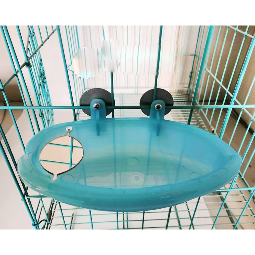 Parrot ванна для птицы птица аксессуары для ванны Птица зеркало для ванны вода для ванны клетка прекрасный зеленый Многофункциональный