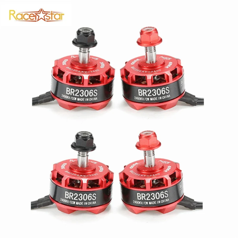 

4PCS 4X Racerstar Racing Edition 2306 BR2306S 2400KV 2-4S Brushless Motor For X210 X220 250 FPV Quadcopter RC Drone Racing Drone