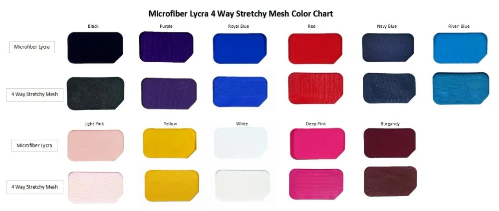 Microfiber Mesh Color Chart