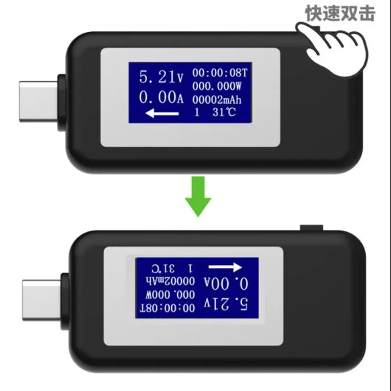 Usb type C USB тестер ЖК-цифровой измеритель напряжения тока вольтметр Ампер Вольты ампреметр детектор Банк питания зарядное устройство индикатор