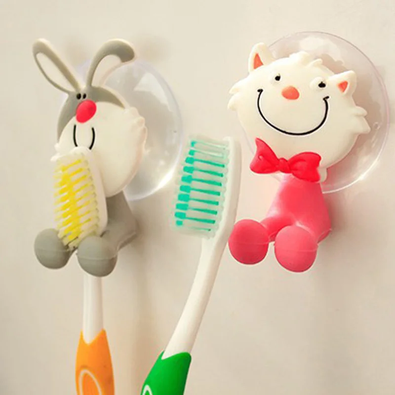 New Novelty Toothbrush Holder Toothbrush Sucker Cute Cartoon Bathroom