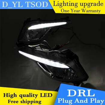 

Car styling For Hyundai Sonata 2013 LED DRL Sonata High brightness guide LED DRL led fog lamps daytime running lights