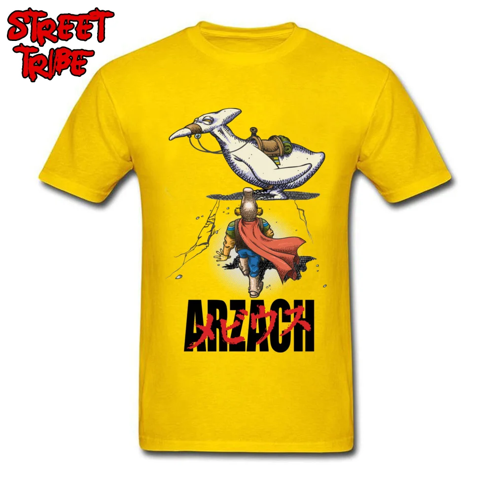  Mens T Shirts Arzach Normal Tops Tees Cotton Crew Neck Short Sleeve Printed On T Shirt Thanksgiving Day Wholesale Arzach yellow