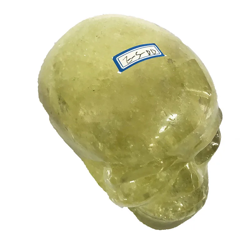 

3.39kg large high quality natural rock Citrine quartz skull yellow crystal skull for Healing Decoration.WY