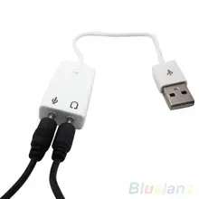 USB аудио адаптер USB к разъему 3,5 мм наушники микрофон USB звуковая карта Виртуальная 7,1 3D внешняя для ноутбука ПК Звуковая карта