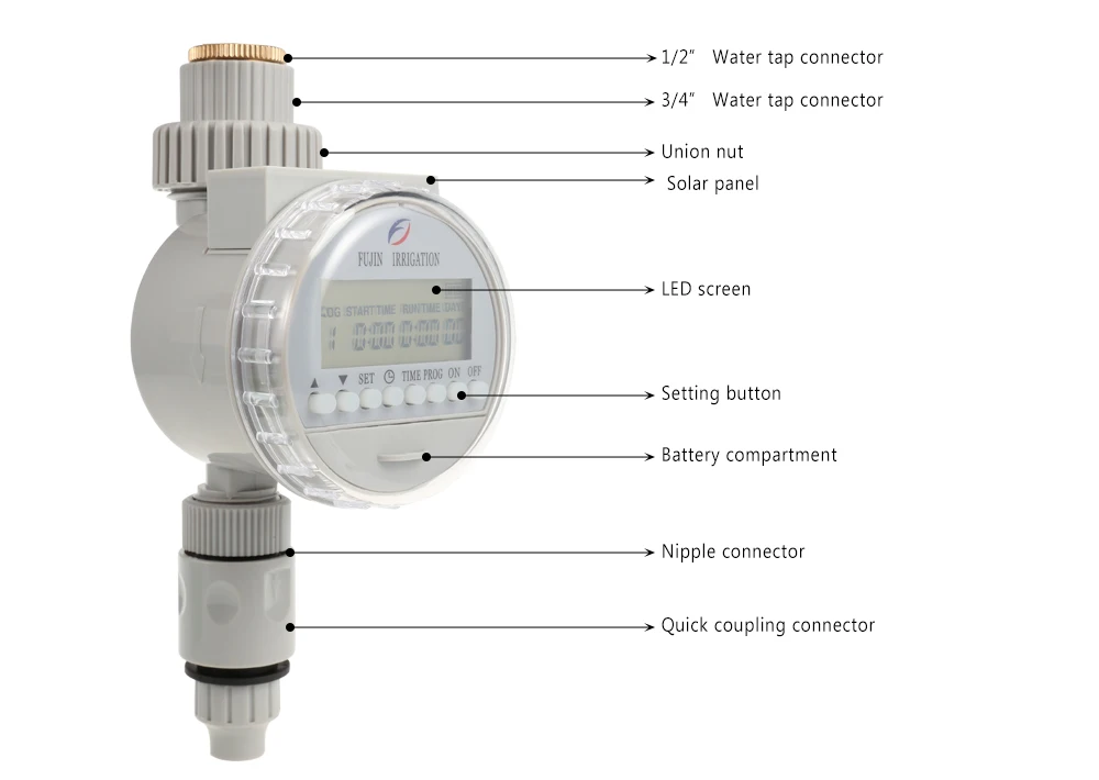 FUJINIRRIGATION полива сада Солнечная Вода Таймер автоматического полива контроллеры Системы ЖК-дисплей цифровой орошения таймер