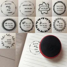 40 мм Свадебная печать с сохранением даты самописание пользовательское светочувствительное уплотнение штамп для приглашения