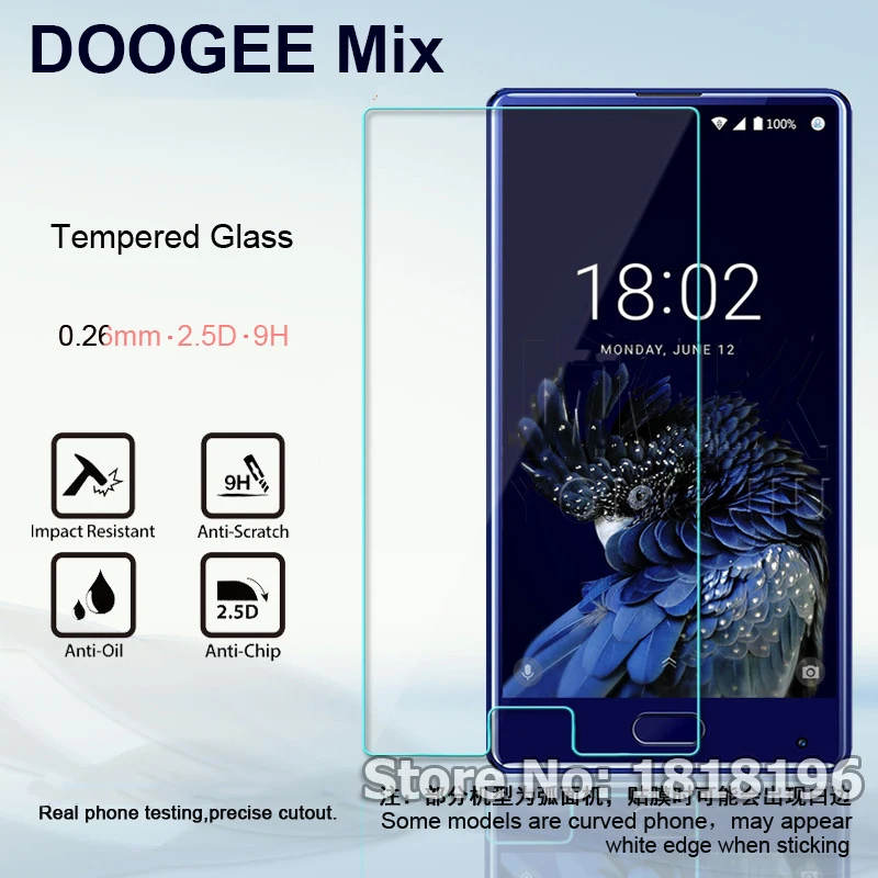 2 шт., стеклянный Чехол Для DOOGEE Mix Lite, закаленное стекло DOOGEE Mix 2, защита экрана смартфона, стекло Для DOOGEE Mix Lite, защитная пленка - Цвет: For DOOGEE Mix