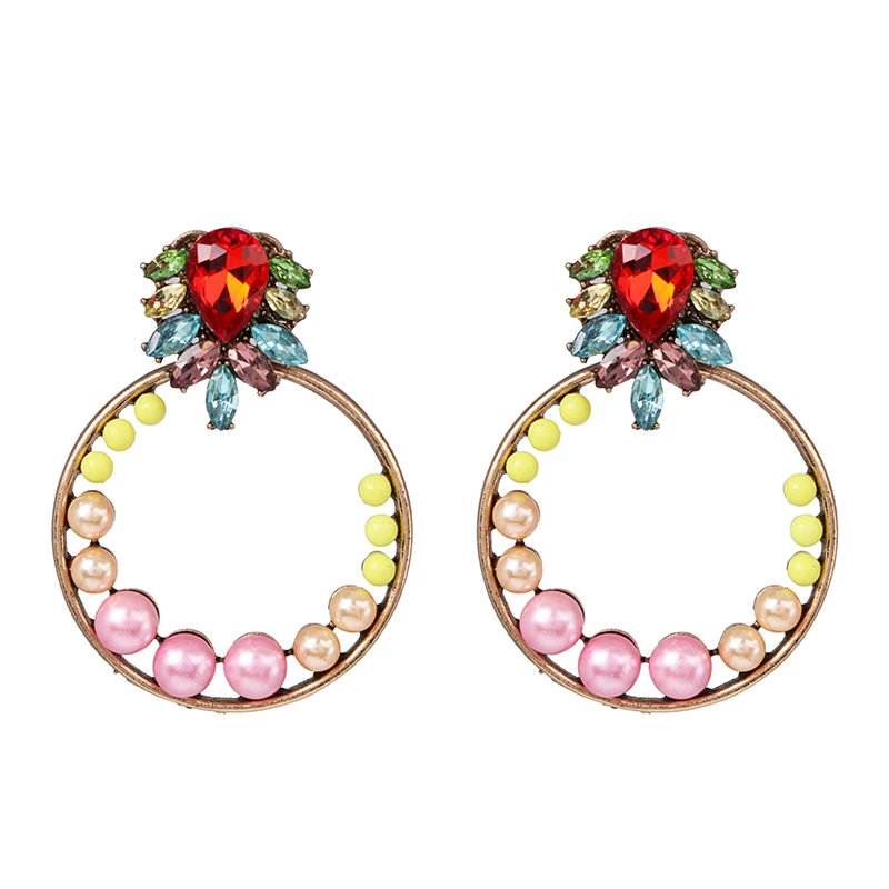 Модные женские висячие серьги FASHIONSNOOPS красочные большие брендовые дизайнерские