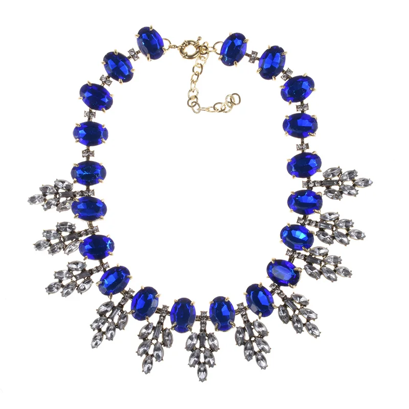 

Luxury Large Collar Crystal Leaf Necklace Maxi Statement Big Choker Necklace Woman Indian Ethnic Bib Necklace For Women Jewelry