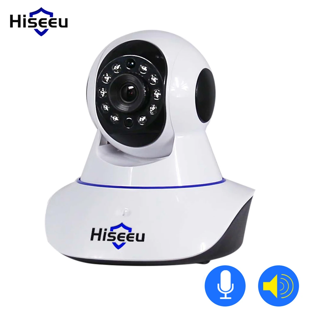 

Hiseeu FH1C Wifi IP Camera 2MP 1080P HD Two Way Audio Night Vision Alarm Home Network Camera Built-In Speaker 355Degree Rotation