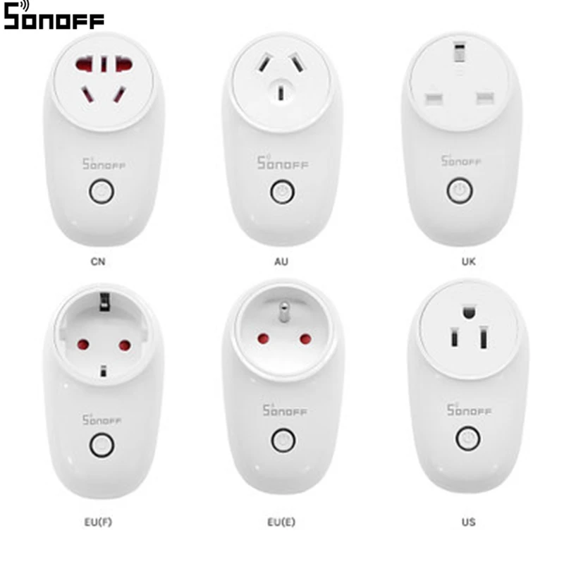 Sonoff S26 Смарт Wi-Fi разъем Us/Uk/Eu Беспроводной Plug Мощность розетки умный дом переключатель работать с Alexa google помощник Ifttt