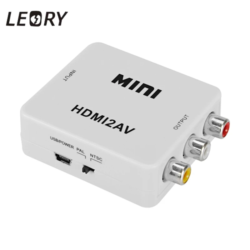  Universale HDMI a 3 RCA AV Composito AV CVBS Mini HD 1080 P Video Audio Adapter Converter 1080 P Pe
