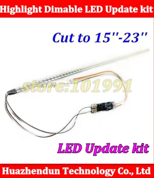 

25PCS Free Shipping Universal Highlight Dimable LED Backlight Lamps Update kit Adjustable LED Light For LCD Monitor 2 LED Strips