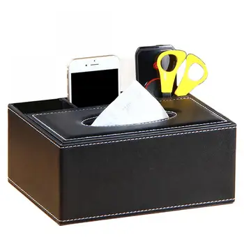 

Leather Tissue Box Multifunctional Napkin Holder Paper Container Case Home Tissue Holder Case Paper Container Storage Organizer